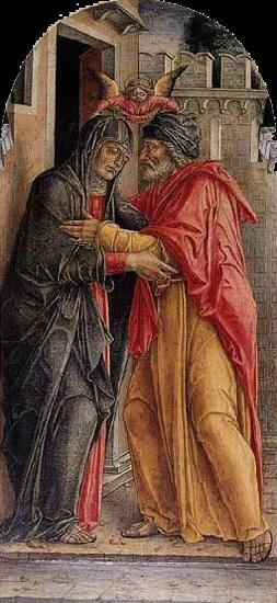 Bartolomeo Vivarini The Meeting of Anne and Joachim France oil painting art
